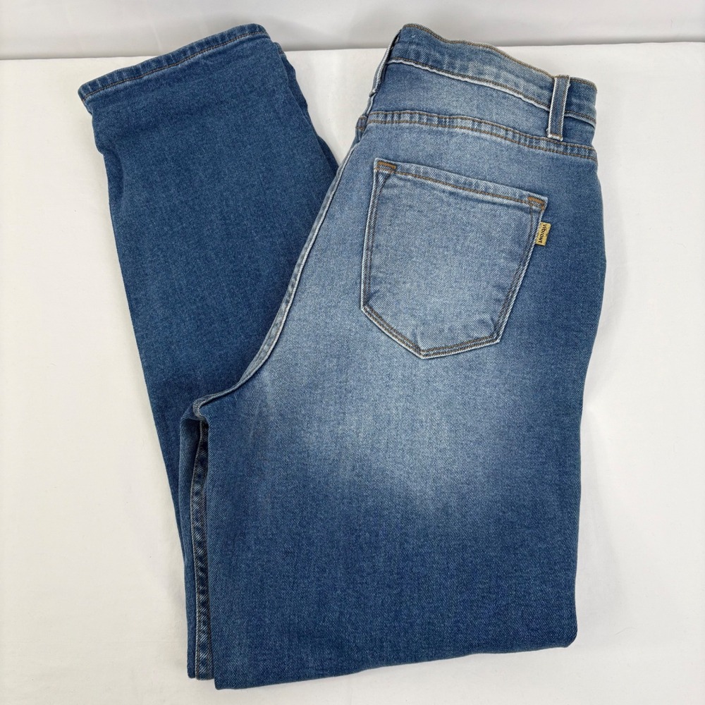 Vibrant MIU Womens Distressed High Rise Straight Leg Jeans Size 15 (31x29) NWT